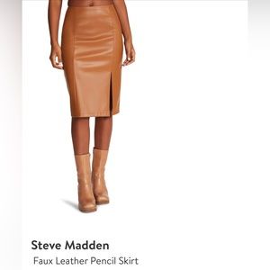 NWT Steve Madden Faux Leather skirt - Camel color
